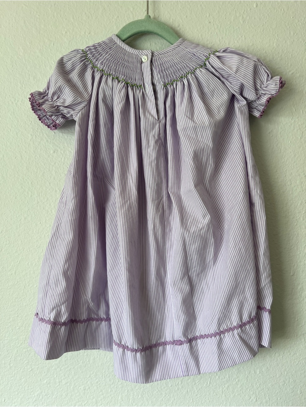 Smocked Giraffe Tooth Fairy Girl’s Striped Dress 18 month - Picture 3 of 3